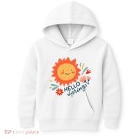 Hello Spring Sunset Floral Kids Hoodie thumb 0