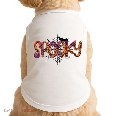 Halloween Spooky Spiderweb Leopard Halloween Day Doggie Tank