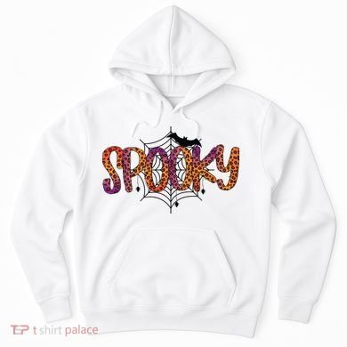 Halloween Spooky Spiderweb Leopard Halloween Day Hoodie
