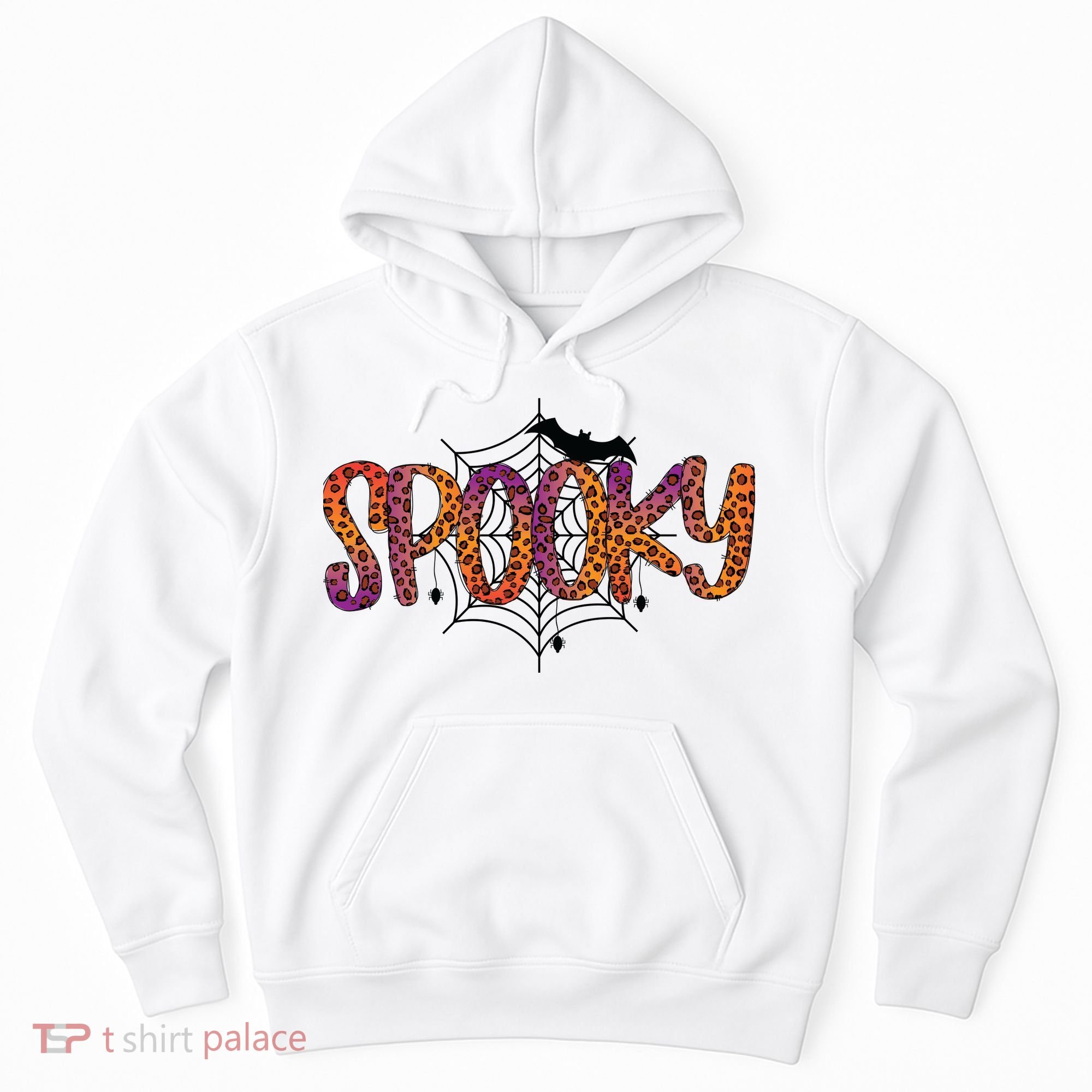 Halloween Spooky Spiderweb Leopard Halloween Day Hoodie