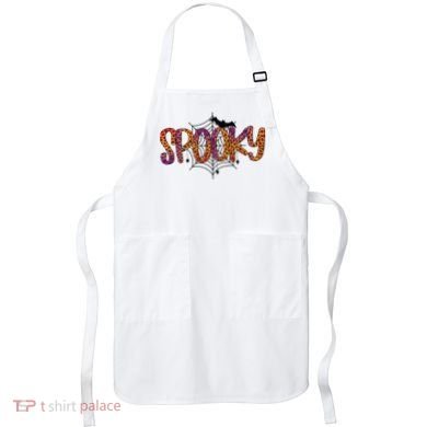 Halloween Spooky Spiderweb Leopard Halloween Day Apron