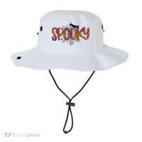 Halloween Spooky Spiderweb Leopard Halloween Day Bucket Hat thumb 0