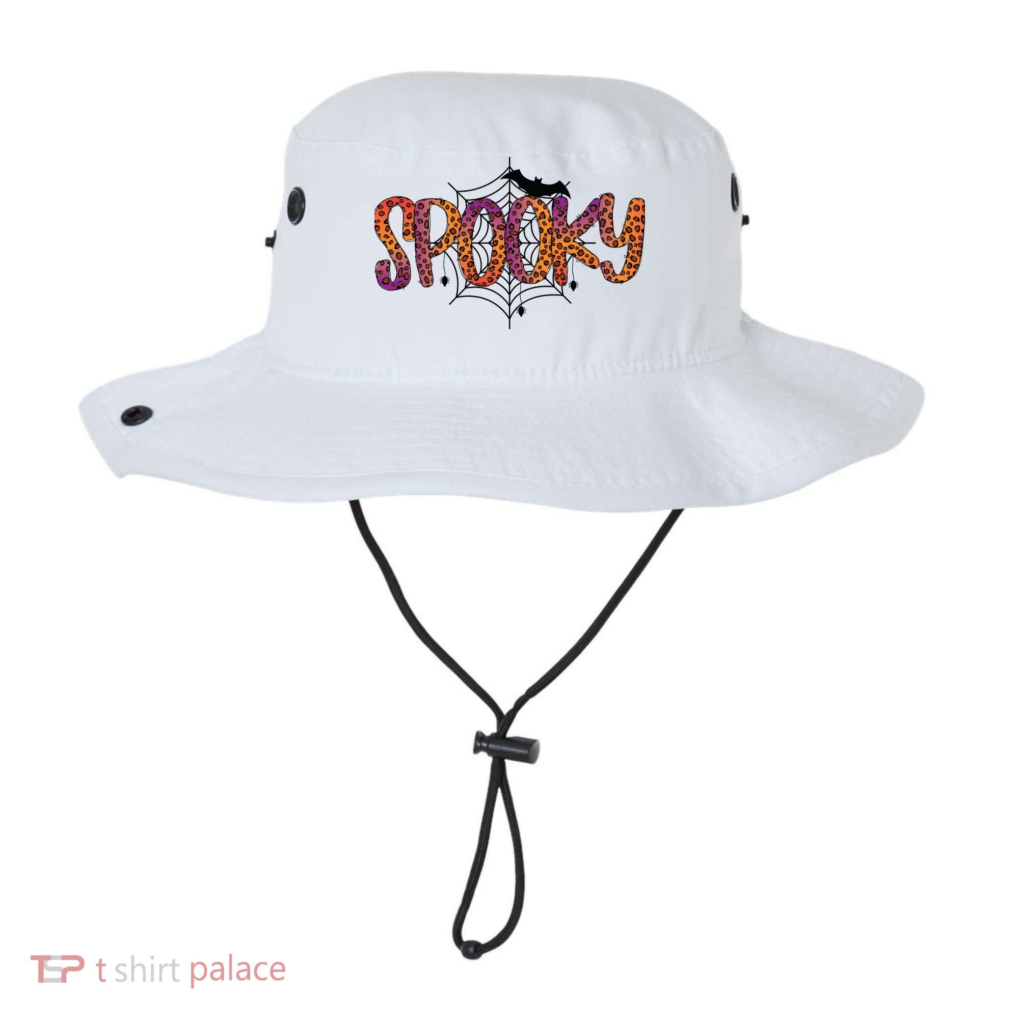 Halloween Spooky Spiderweb Leopard Halloween Day Bucket Hat