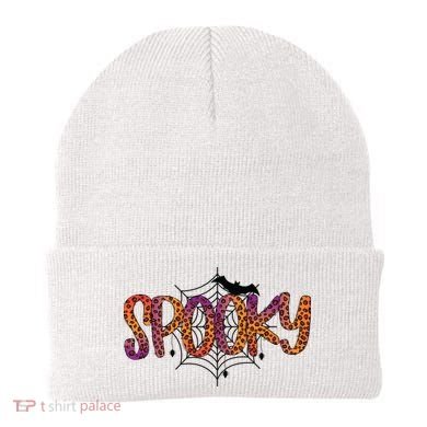 Halloween Spooky Spiderweb Leopard Halloween Day Beanie