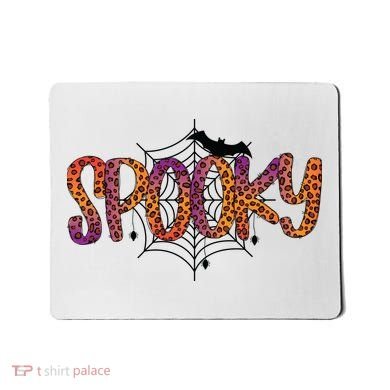 Halloween Spooky Spiderweb Leopard Halloween Day Mousepad