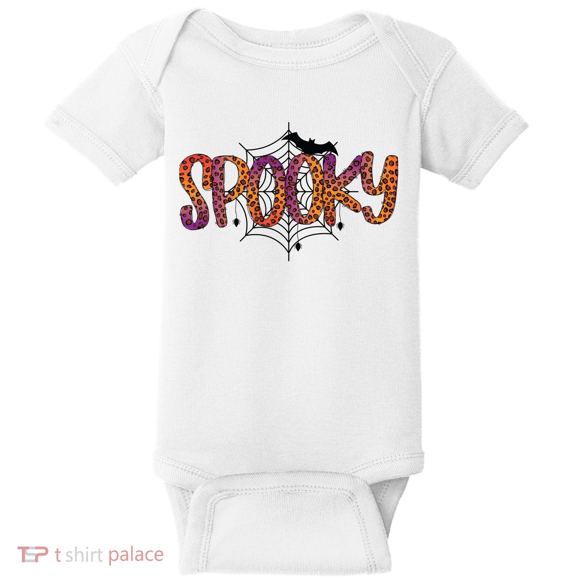 Halloween Spooky Spiderweb Leopard Halloween Day Baby Bodysuit