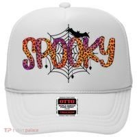 Halloween Spooky Spiderweb Leopard Halloween Day Hat thumb 0