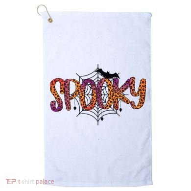 Halloween Spooky Spiderweb Leopard Halloween Day Golf Towel