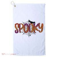 Halloween Spooky Spiderweb Leopard Halloween Day Golf Towel thumb 0