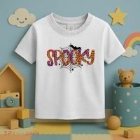 Halloween Spooky Spiderweb Leopard Halloween Day Toddler T-Shirt thumb 3