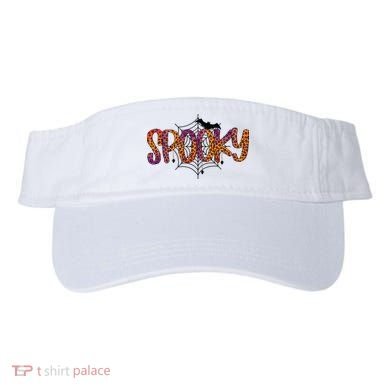 Halloween Spooky Spiderweb Leopard Halloween Day Visor