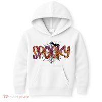 Halloween Spooky Spiderweb Leopard Halloween Day Kids Hoodie thumb 0