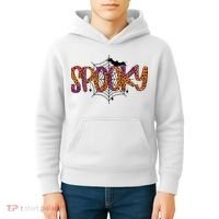 Halloween Spooky Spiderweb Leopard Halloween Day Kids Hoodie thumb 4