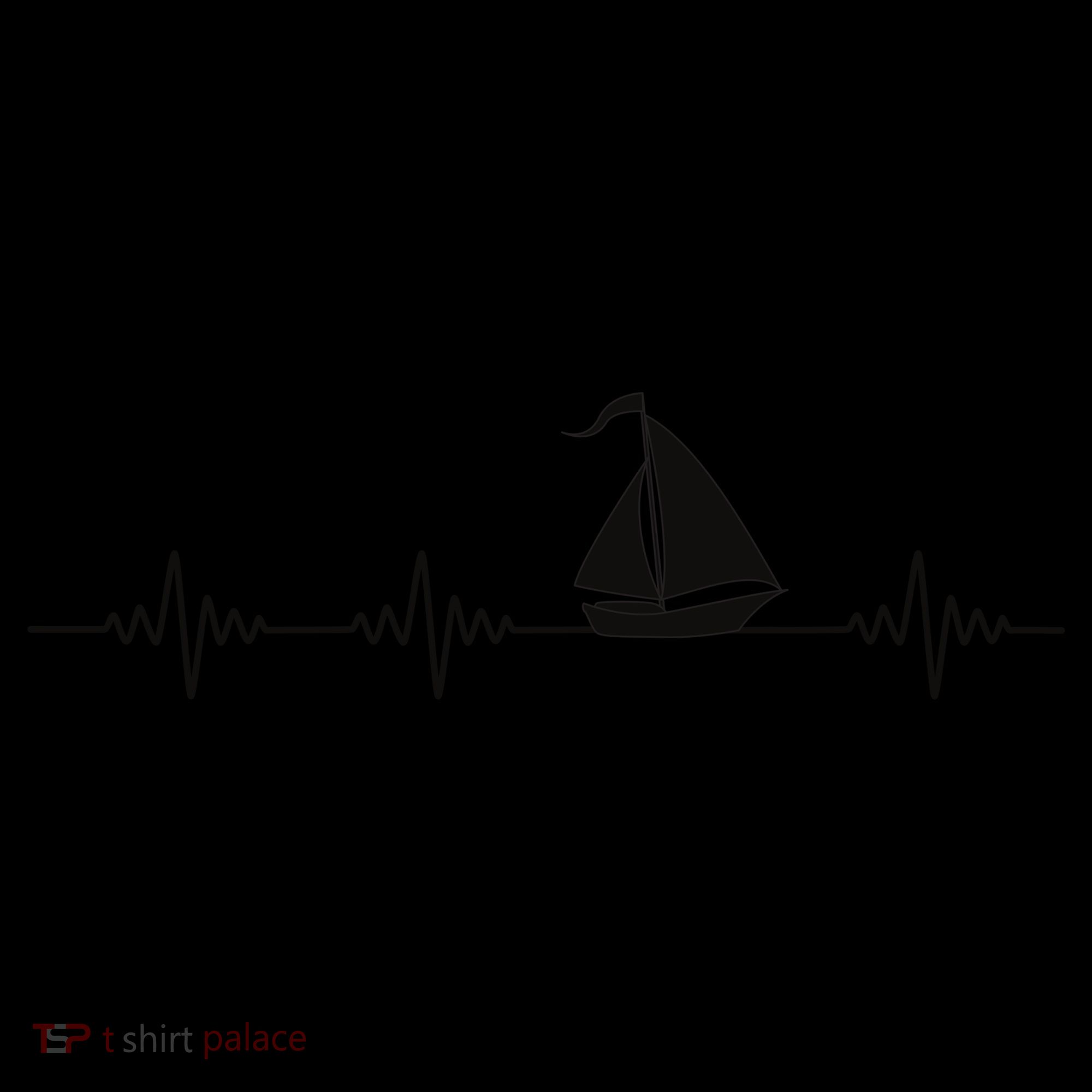 Heartbeat Sailing Sailboat Coffee Mug
