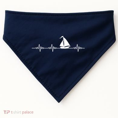 Heartbeat Sailing Sailboat USA-Made Doggie Bandana
