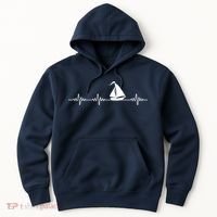 Heartbeat Sailing Sailboat Hoodie thumb 0