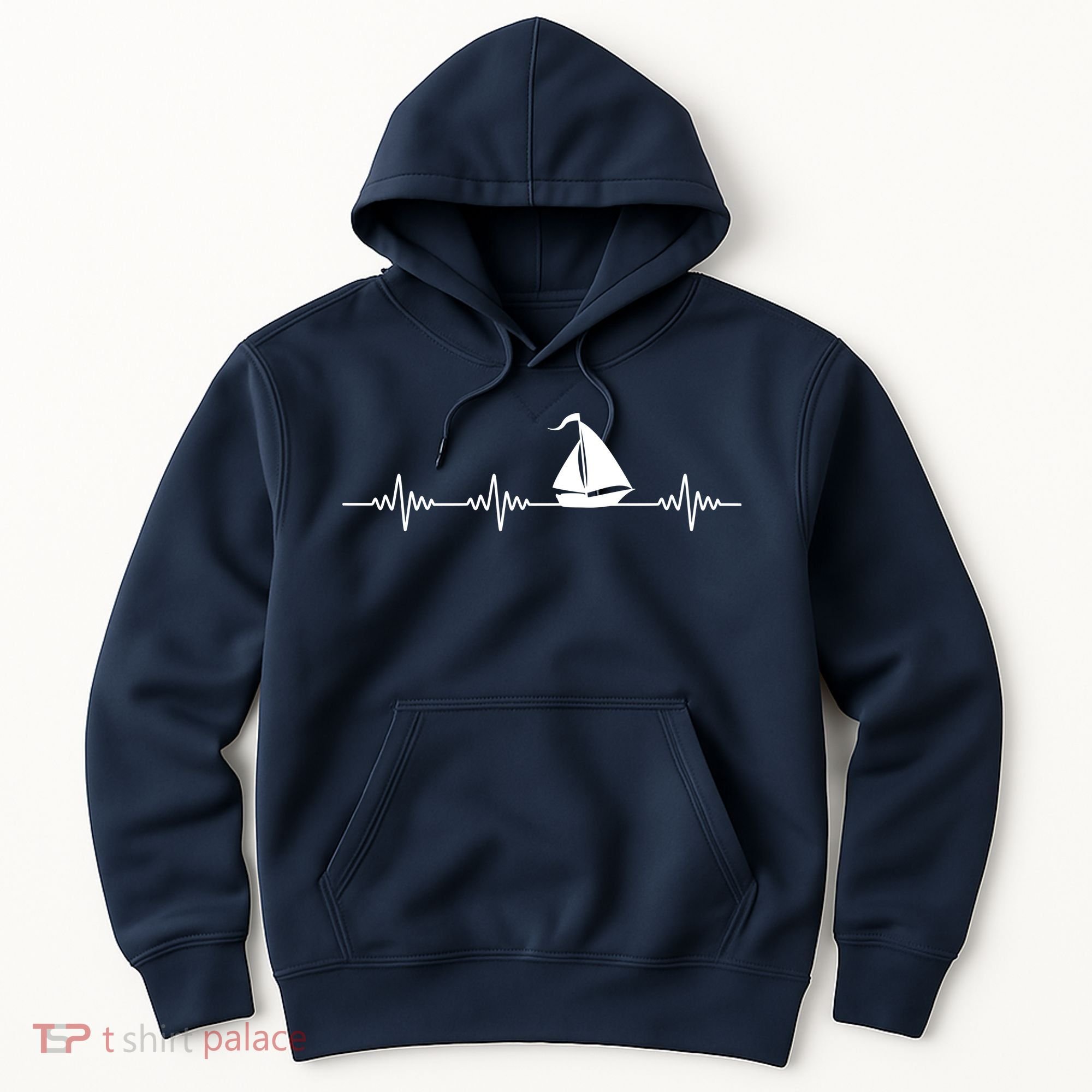 Heartbeat Sailing Sailboat Hoodie