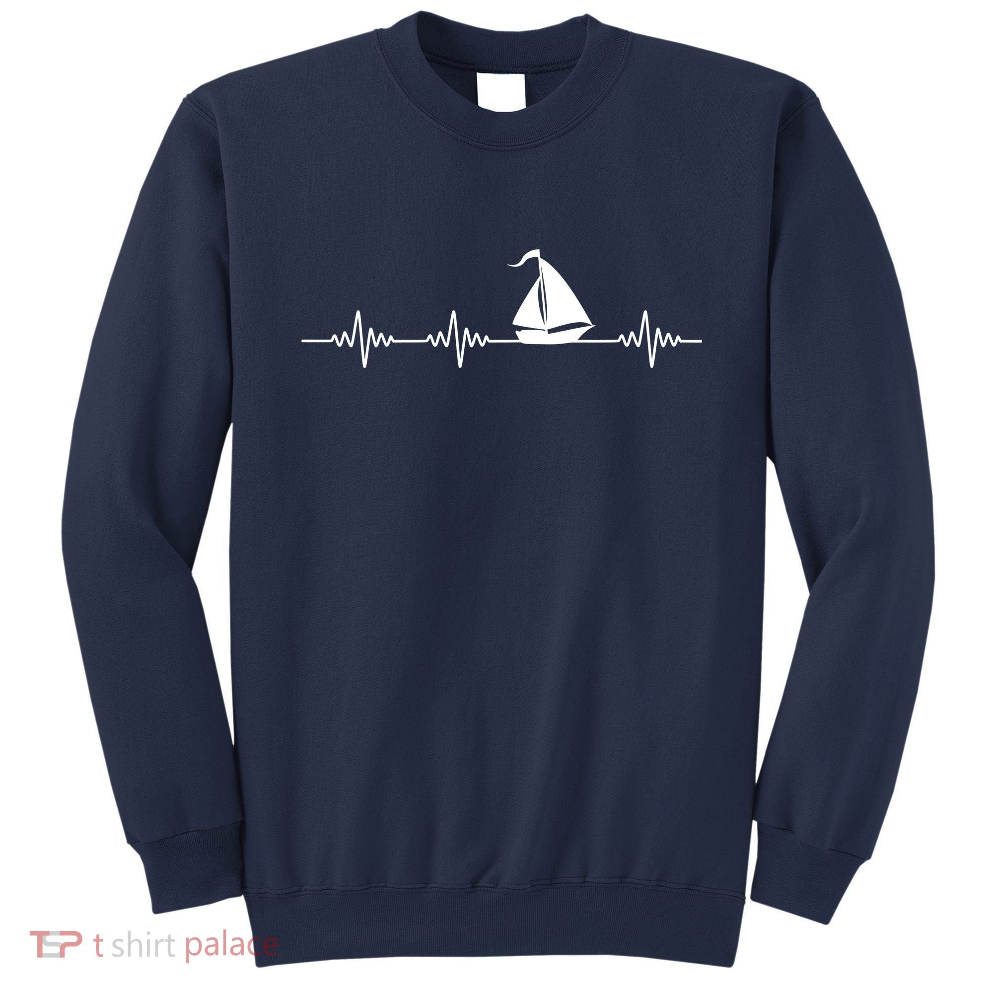Heartbeat Sailing Sailboat Sweatshirt