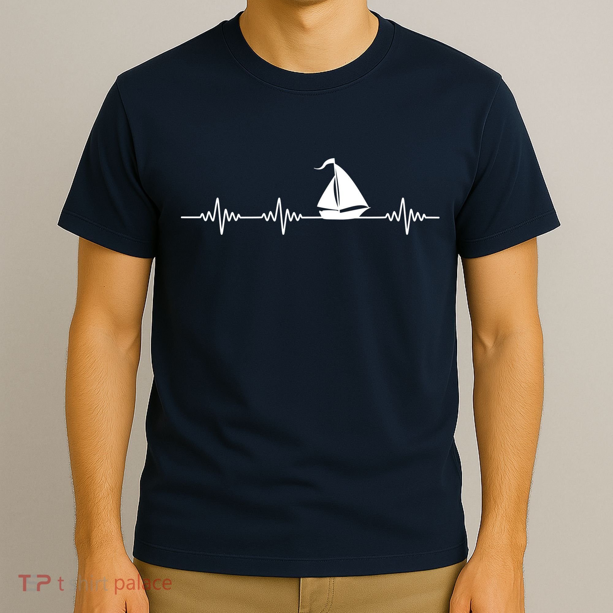 Heartbeat Sailing Sailboat T-Shirt