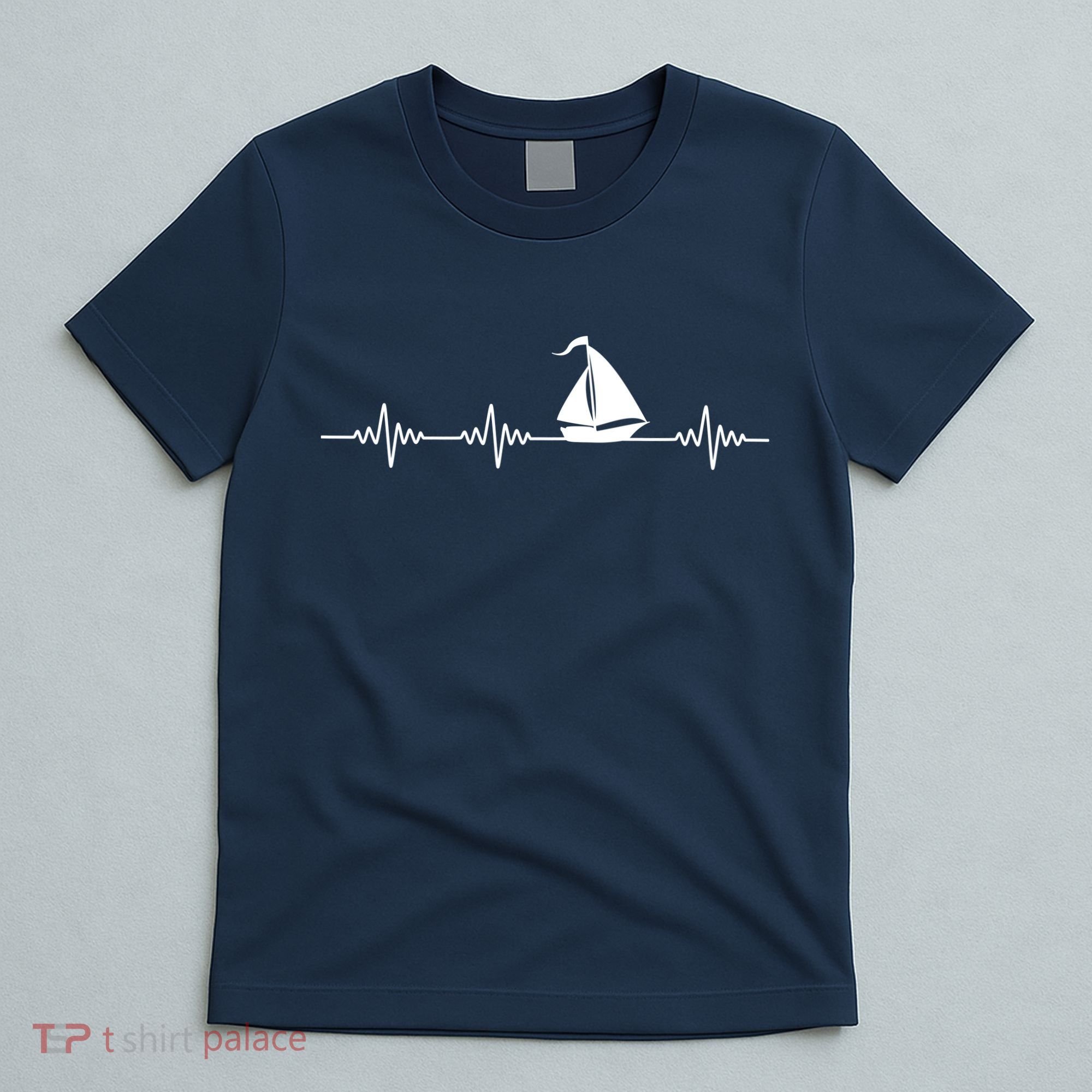 Heartbeat Sailing Sailboat T-Shirt