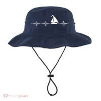 Heartbeat Sailing Sailboat Bucket Hat thumb 0
