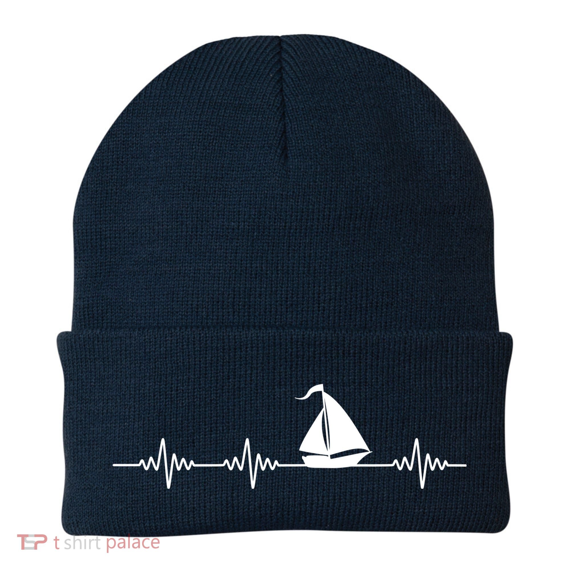 Heartbeat Sailing Sailboat Beanie