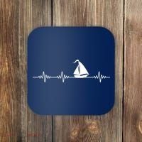 Heartbeat Sailing Sailboat Coaster thumb 0