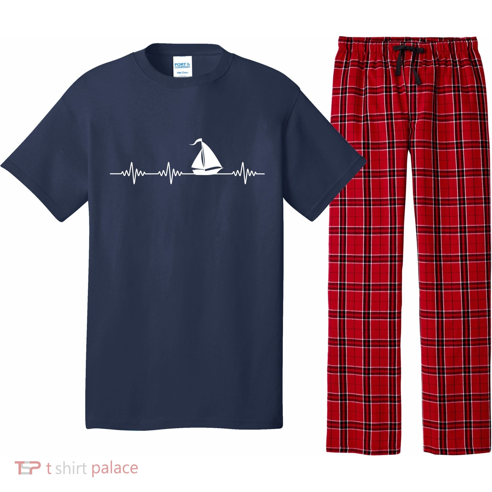 Heartbeat Sailing Sailboat Pajama Set