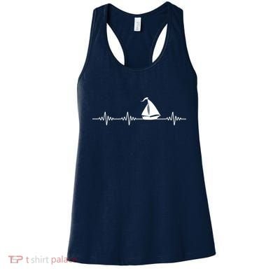 Heartbeat Sailing Sailboat Women's Tank Top