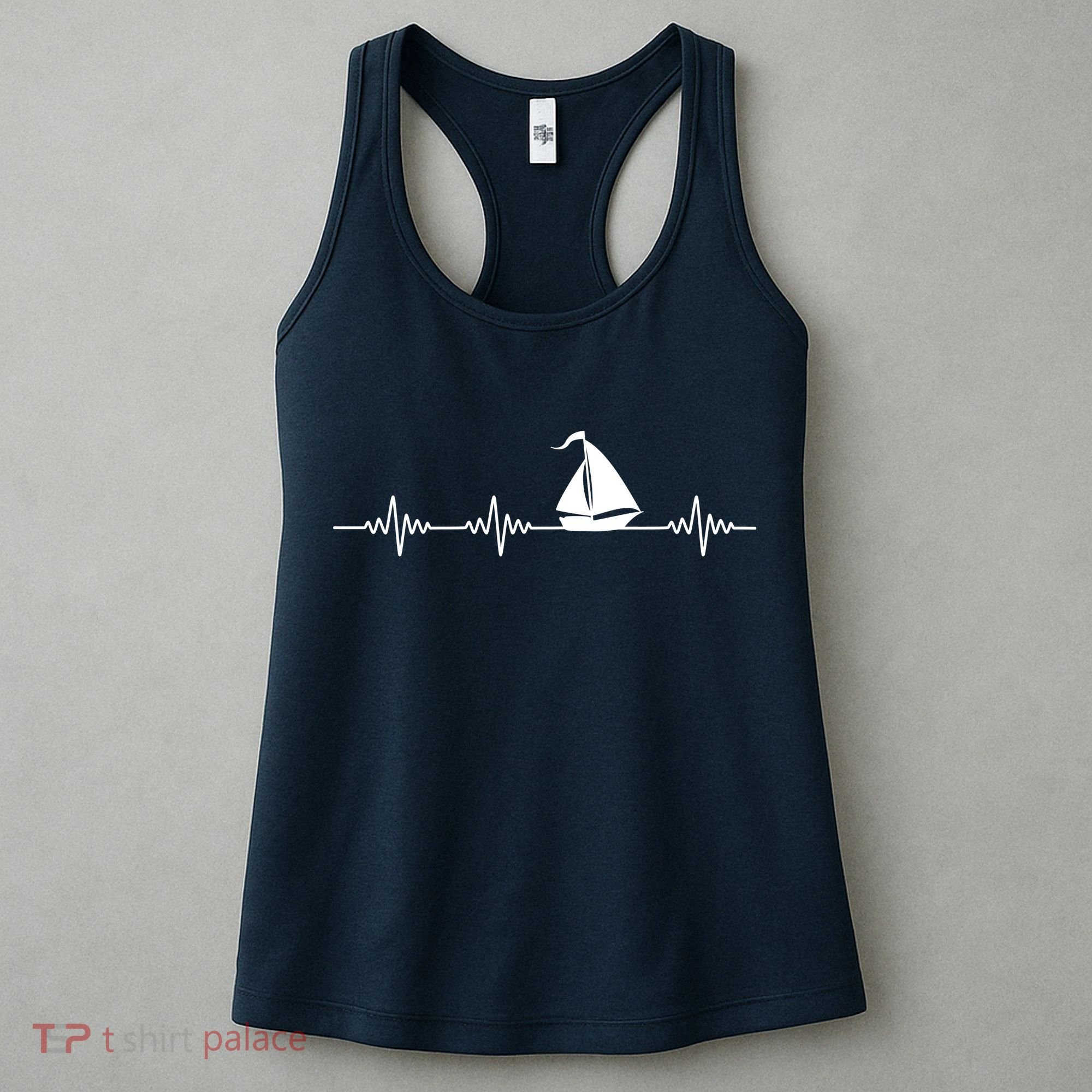 Heartbeat Sailing Sailboat Women's Tank Top