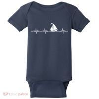 Heartbeat Sailing Sailboat Baby Bodysuit thumb 0