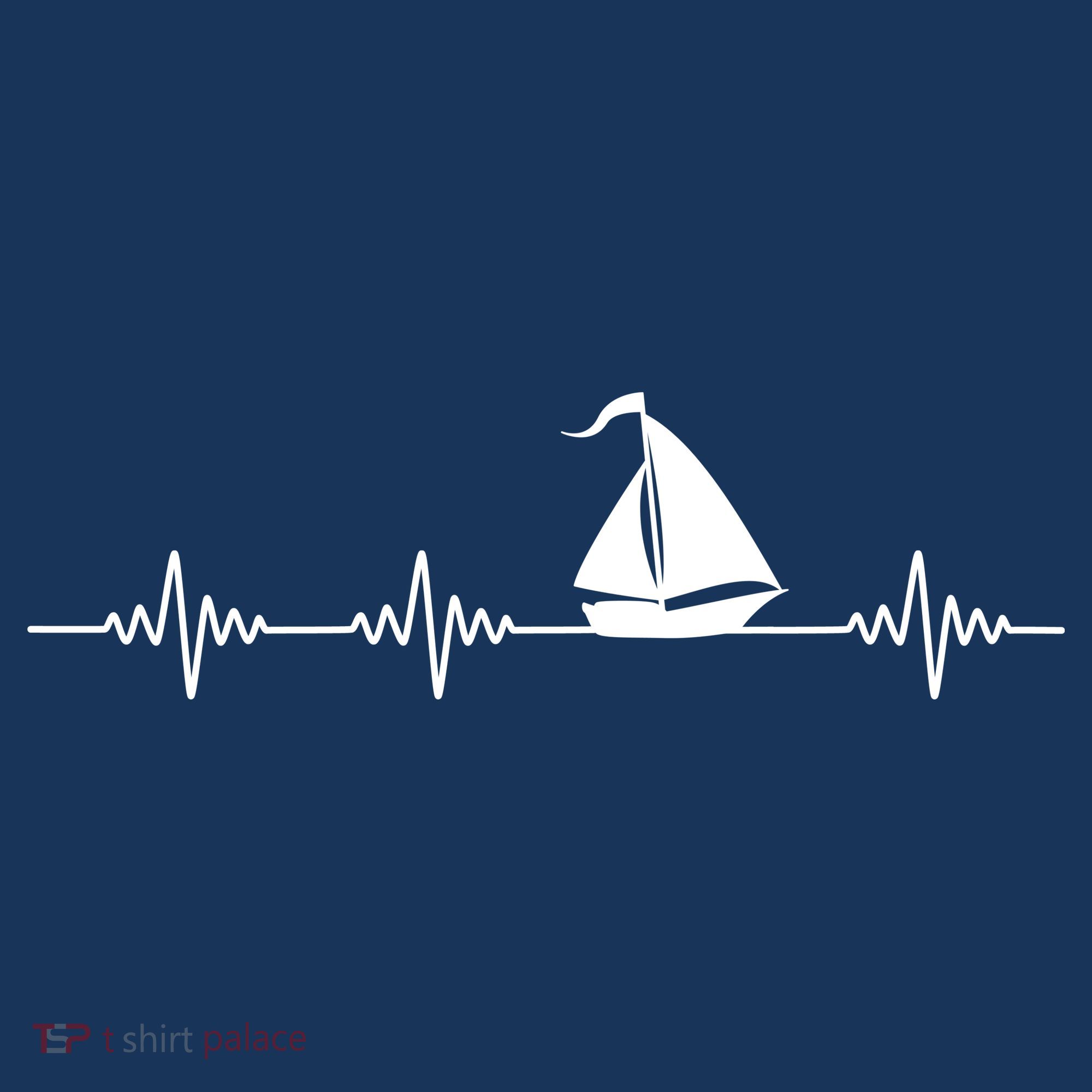 Heartbeat Sailing Sailboat Baby Bodysuit