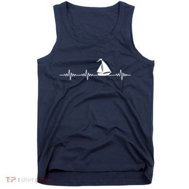 Heartbeat Sailing Sailboat Tank Top