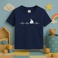 Heartbeat Sailing Sailboat Toddler T-Shirt thumb 3