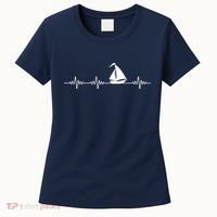 Heartbeat Sailing Sailboat Women's T-Shirt thumb 0