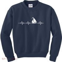 Heartbeat Sailing Sailboat Kids Sweatshirt thumb 0