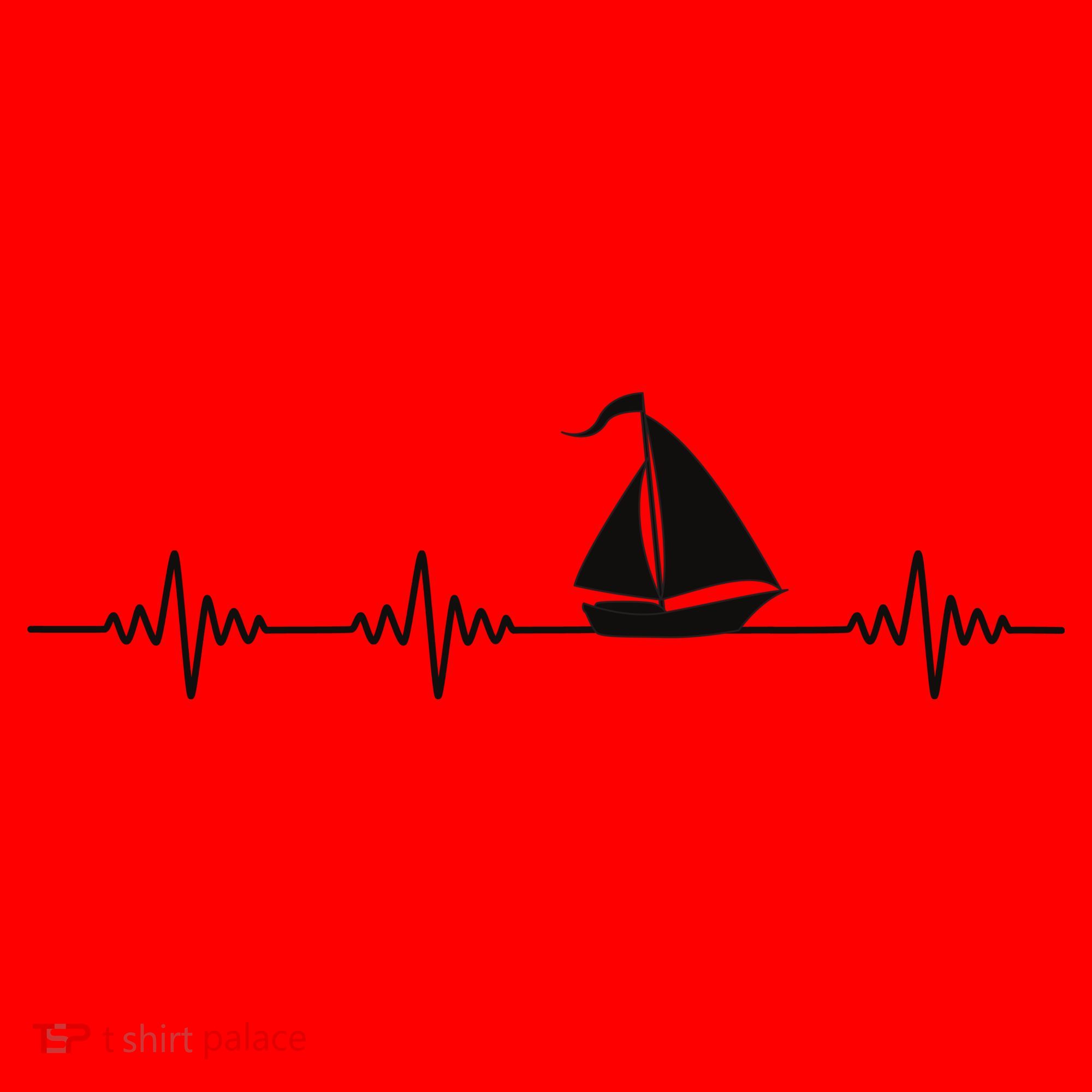 Heartbeat Sailing Sailboat Santa Hat