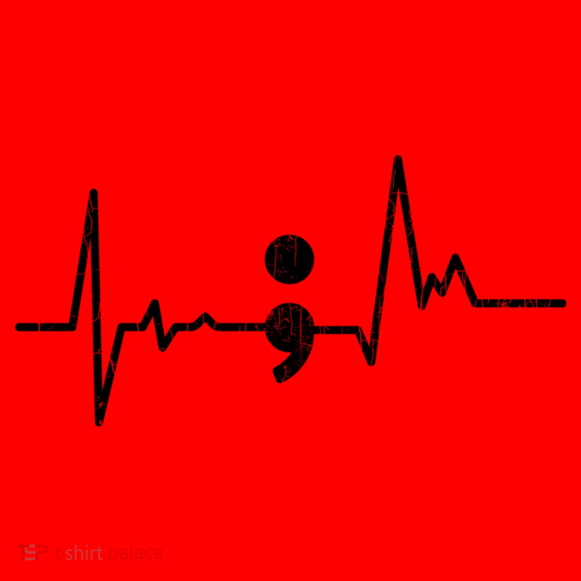 Heartbeat Semicolon Suicide Prevention Awareness Graphic Santa Hat