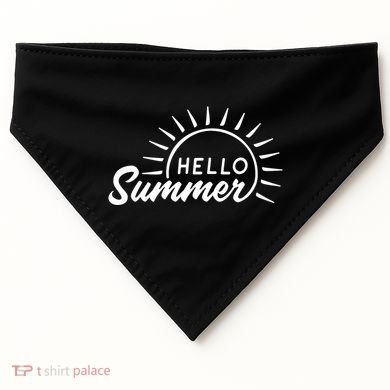 Hello Summer Sunset USA-Made Doggie Bandana