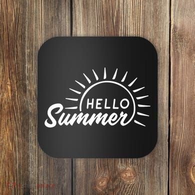 Hello Summer Sunset Coaster