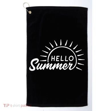 Hello Summer Sunset Golf Towel