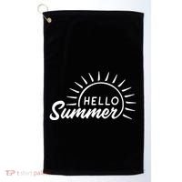 Hello Summer Sunset Golf Towel thumb 0