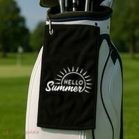 Hello Summer Sunset Golf Towel thumb 2