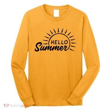 Hello Summer Sunset Long Sleeve Shirt