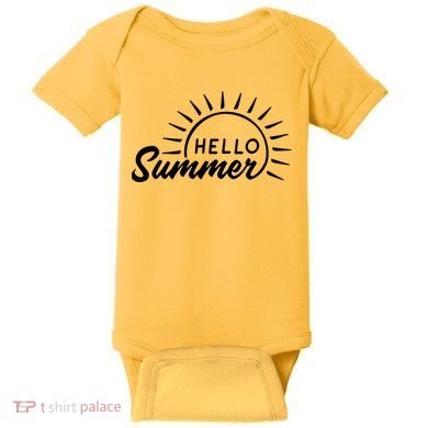 Hello Summer Sunset Baby Bodysuit