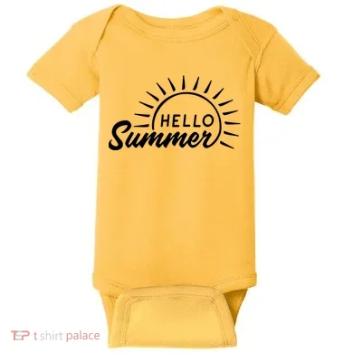 Hello Summer Sunset Baby Bodysuit