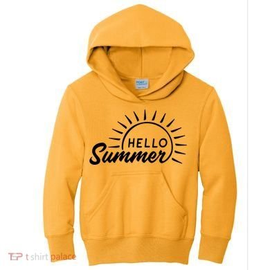Hello Summer Sunset Kids Hoodie