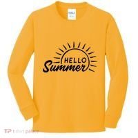 Hello Summer Sunset Kids Long Sleeve Shirt thumb 0