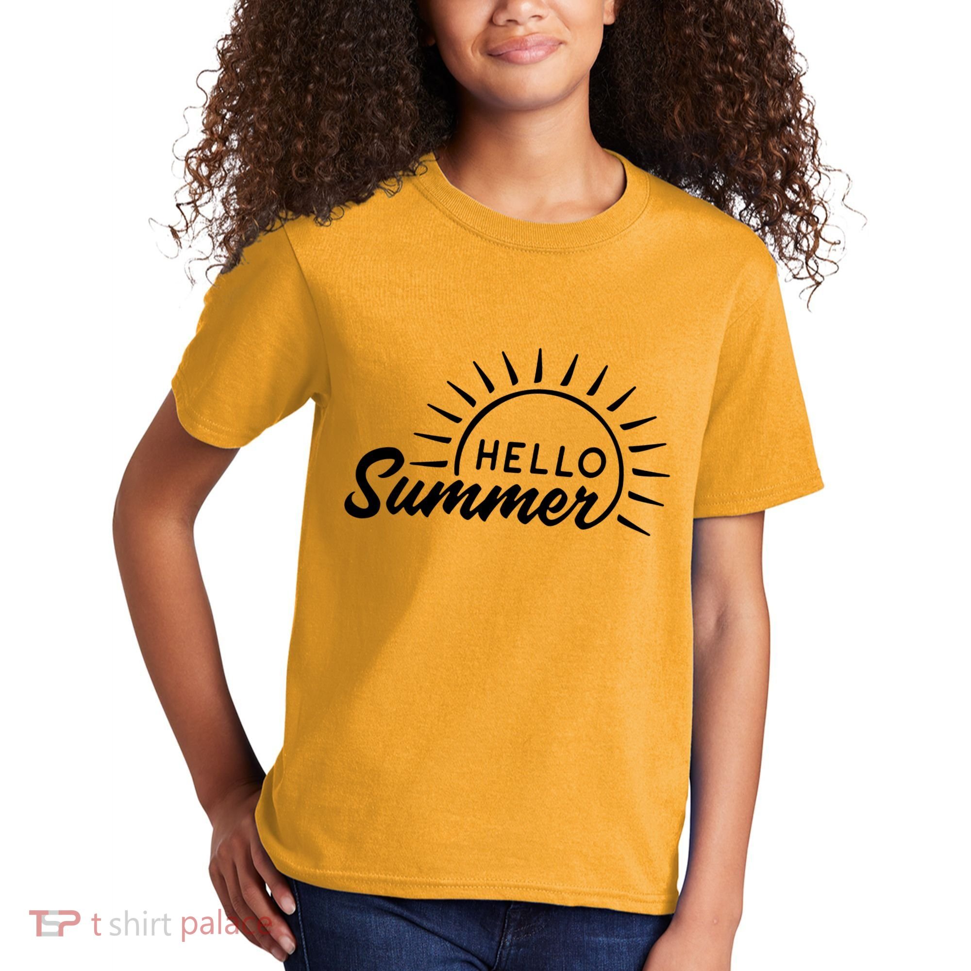 Hello Summer Sunset Kids T-Shirt