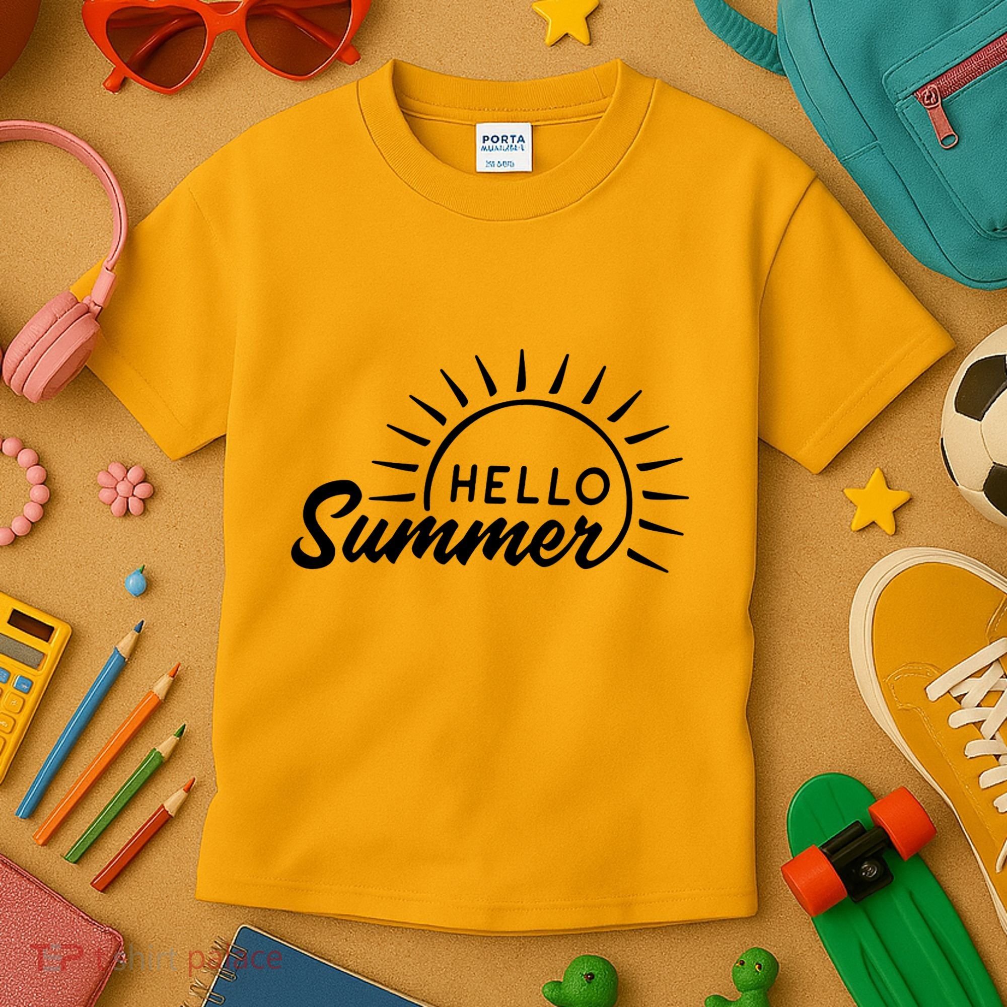 Hello Summer Sunset Kids T-Shirt